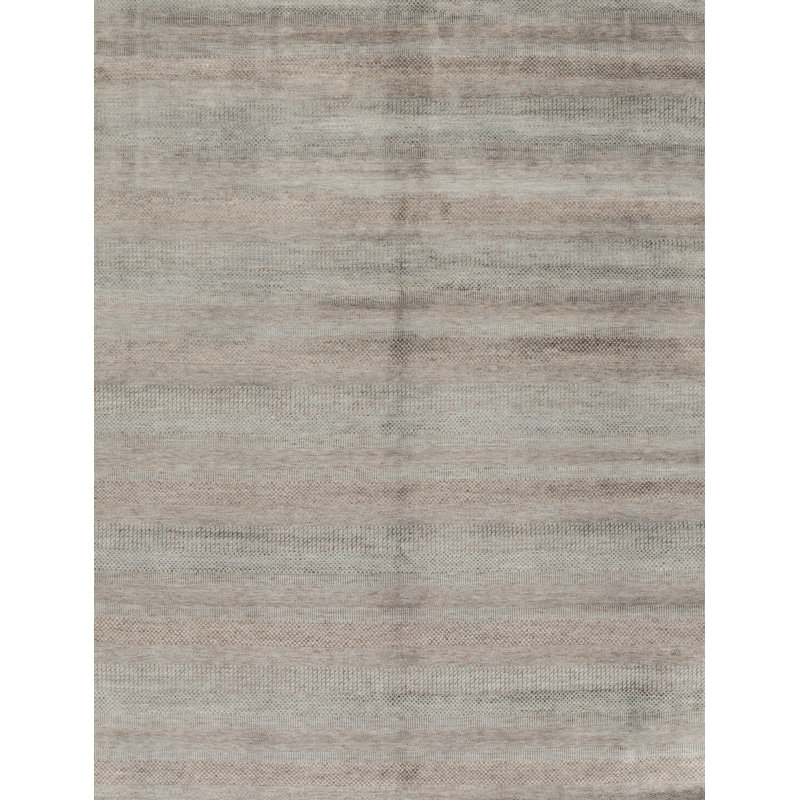 Hand-Knotted High-Quality Blue and Brown Area Rug
