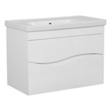 Kinsee 25.6'' Single Bathroom Vanity with Ceramic Top with Mirror