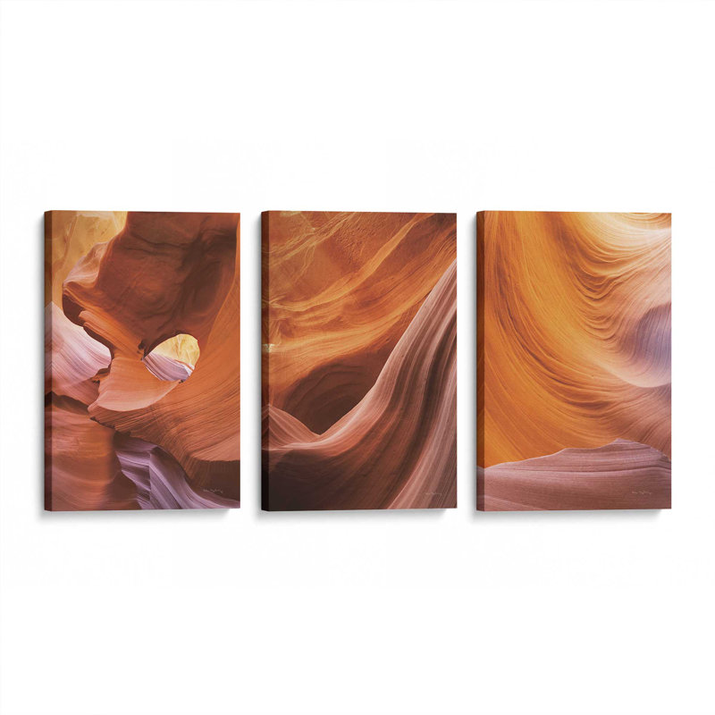Sculpted by Time, ensemble de 3 impressions sur toile dans un cadre, Toile tendue, H 48 po x l 32 po x P 1,25 po