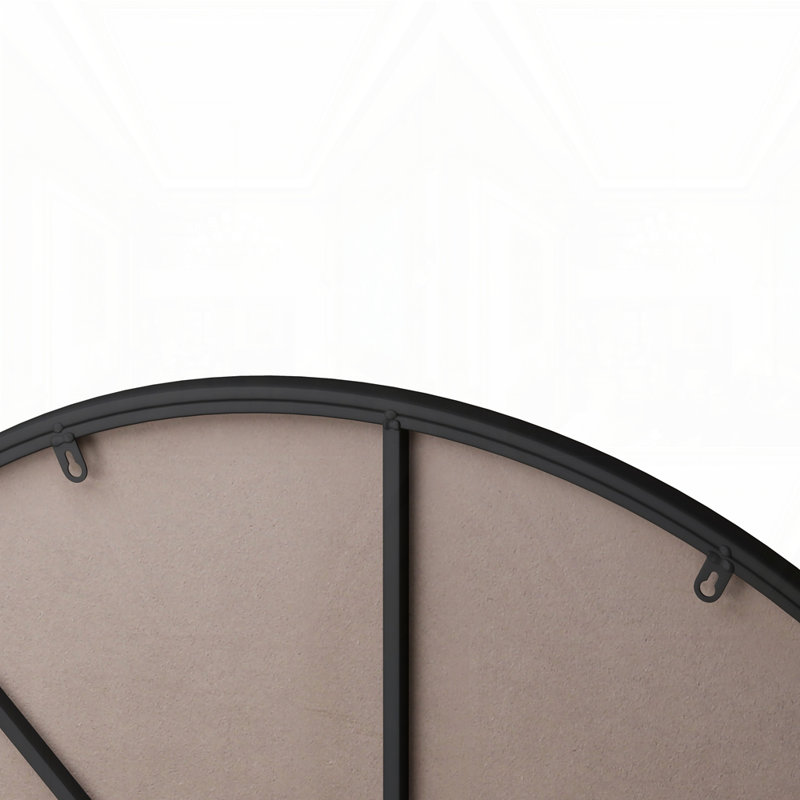 Miroir circulaire mural, Noir, 0,98 po x 38,19 po