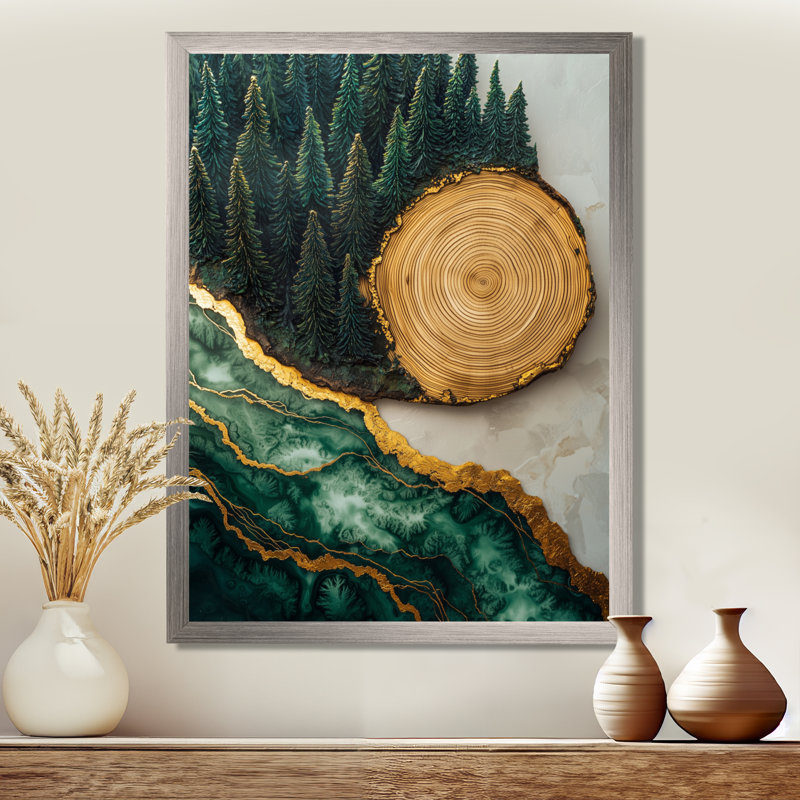 Décoration murale Getuta - Paysages, H 44 po x l 34 po, Picture Framed, Argent argent