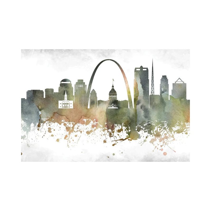 Saint Louis Skyline by WallDecorAddict - Wrapped Canvas Painting, 152.5 cm H x 101.5 cm W
