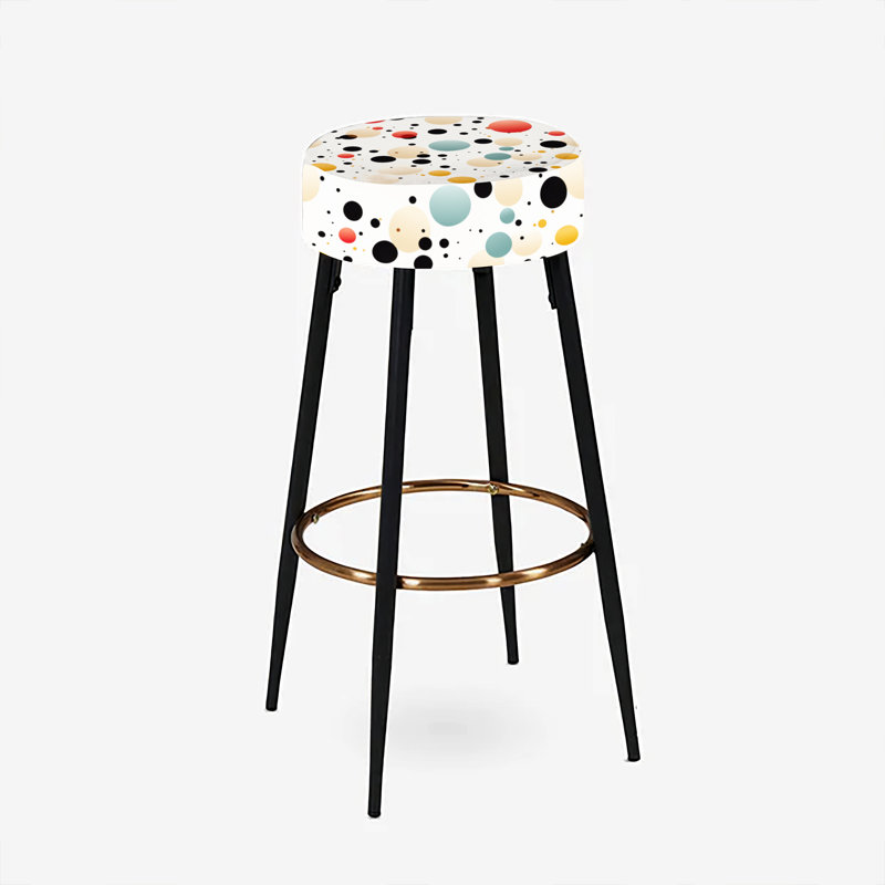 Vibrant Multicolor Polka Dots Pattern - Polka Dots Bar Stools Set Of 2