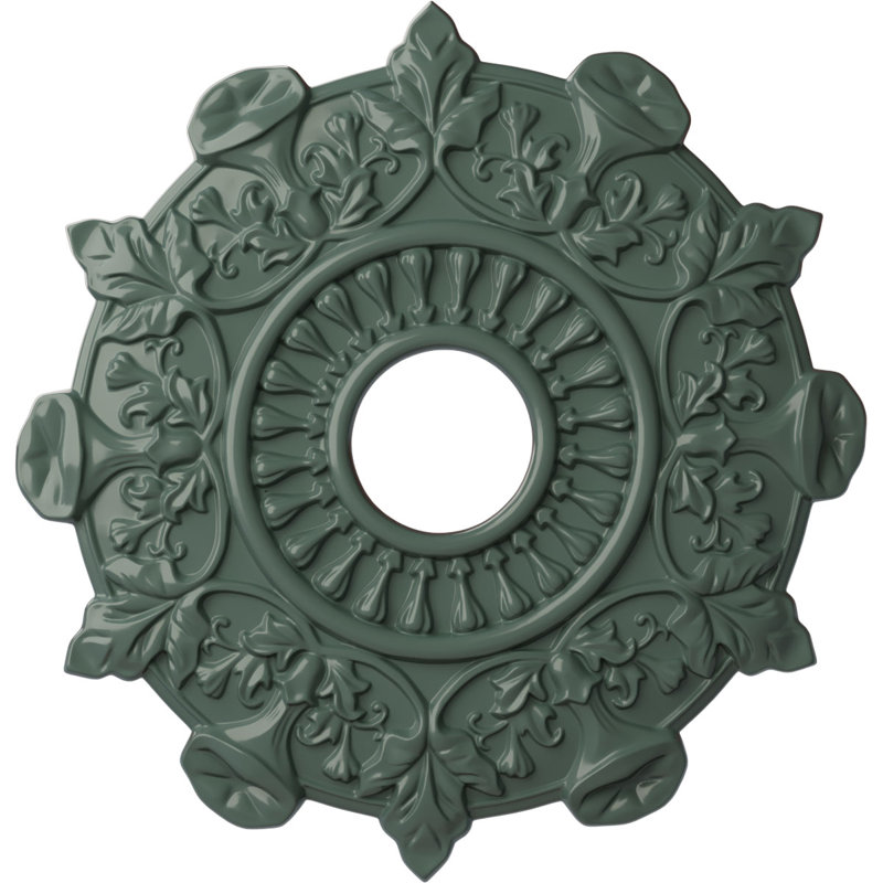 Endurathane Preston Ceiling Medallion, 17 1/2"OD x 4"ID x 1"P (Fits Canopies up to 4"), Hand-Painted Cloud Burst Finish