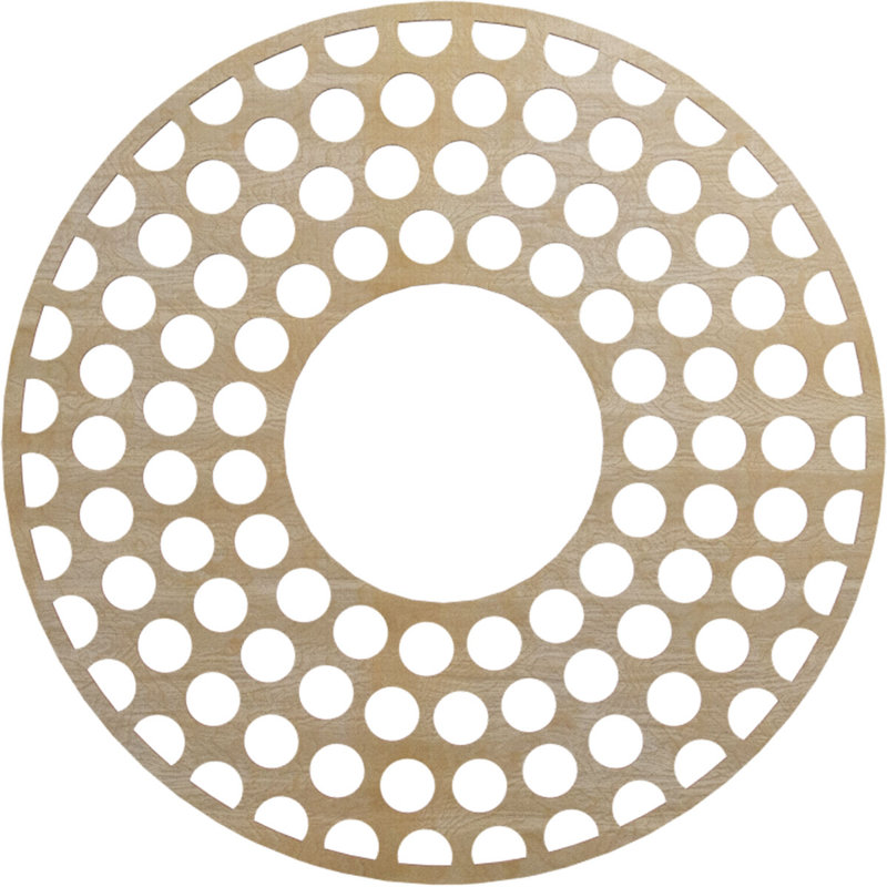 Médaillon de plafond en bois Fink, Bouleau, H 34 po x l 34 po x P 0,25 po