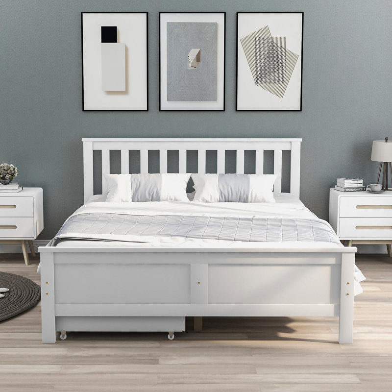 Peaks Solid Wood Storage Bed, Double (4'6)