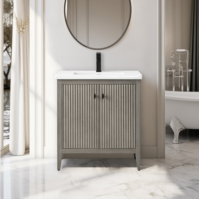 Single Bathroom Vanity with Ceramic Top