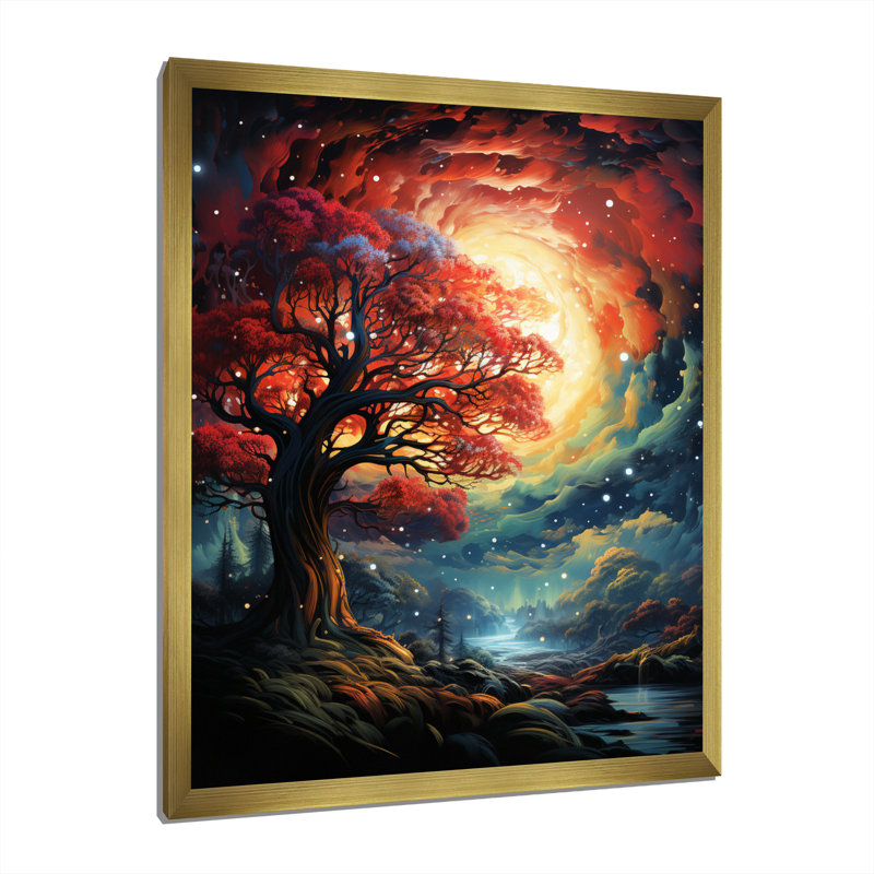 «Branches Majestic Canopie Tree I», reproduction sur toile, H 32 po x l 24 po x P 1 po, Encadrement doré
