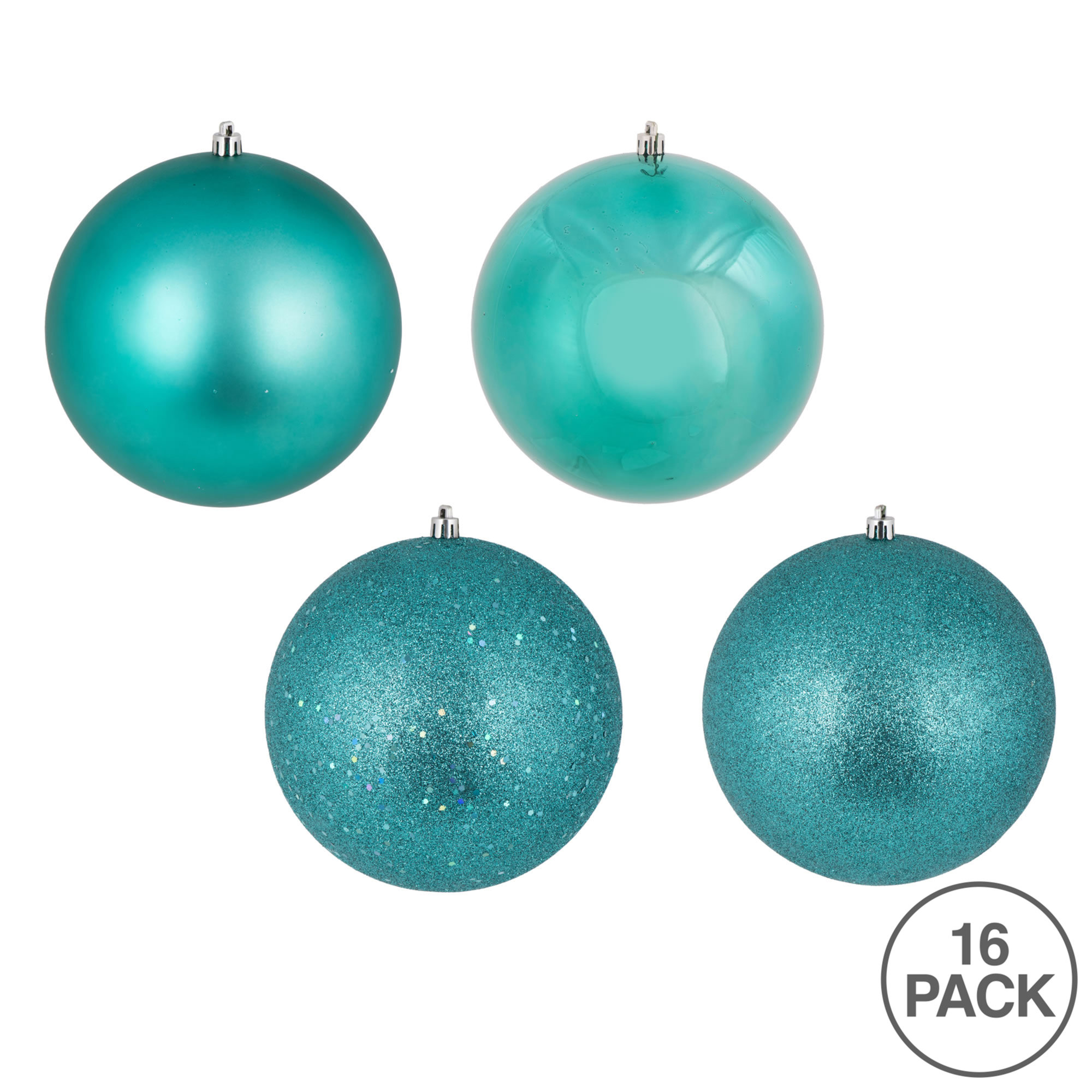 Holiday Décor Ball Ornament, 20, Teal, 2.75" H x 2.75" W x 2.75" D