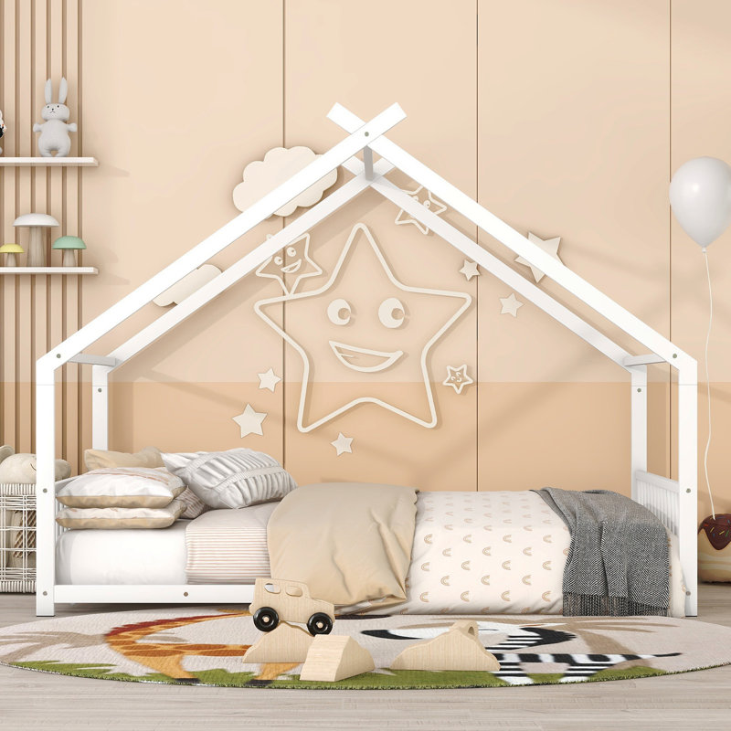 Lit simple en métal, Lit double, Blanc