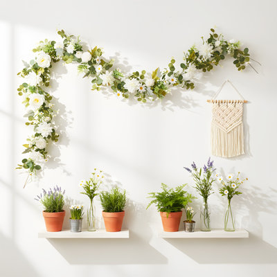 6.2Ft Artificial Rose Vine Fake Flower Garland Fake Silk Rose Hanging Vine For Wedding Party Background Arch Garden Background Decoration