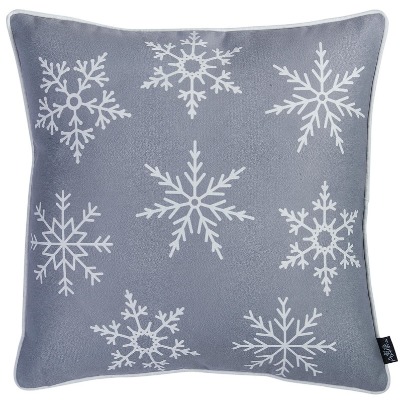 Geometric Pillow Cover, Gray