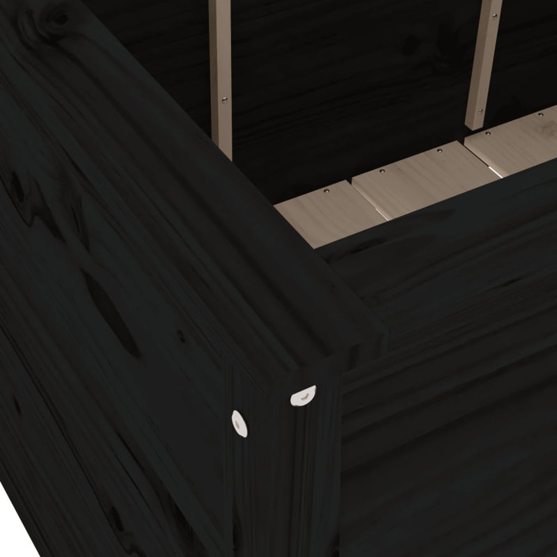 Derosier Wood Raised Garden Bed, Black, 78cm H x 119.5cm W x 82.5cm D