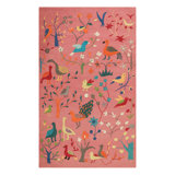 Rug & Kilim’S Suzani Style Kilim In Pink With Bird Pictorials And Florals
