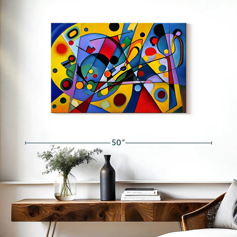 Émulation de Kandinsky I abstrait, H 24 po x l 36 po