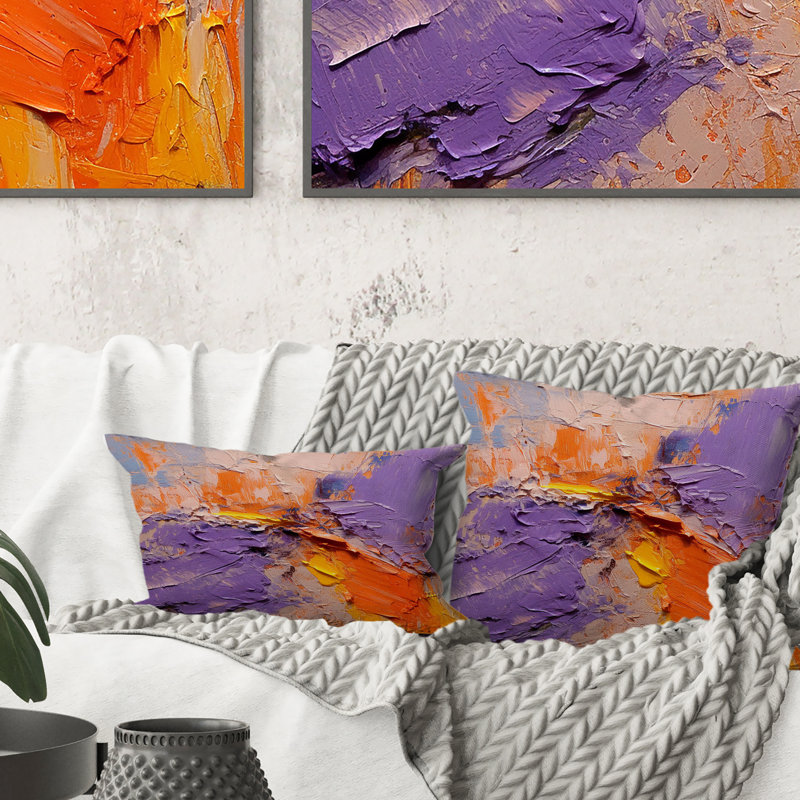 Expressionism - Evolving mouvements abstrait - Coussin décoratif avec peinture abstraite