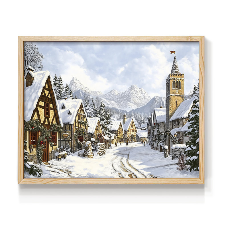 Chirstmas Art-CCXCVIII -Framed Print - Restickable, H 8 po x l 10 po, Naturel