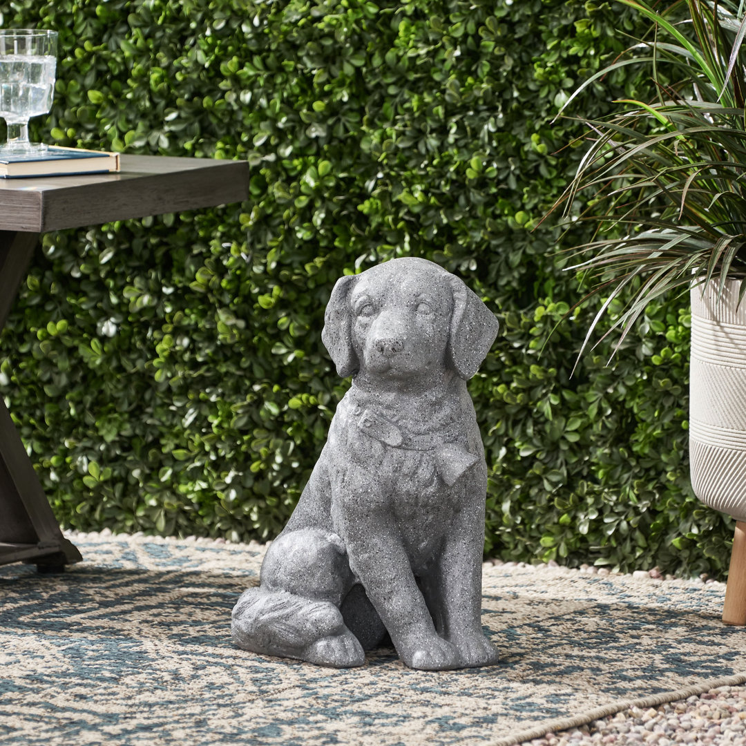Dog Weather Resistant Stone Garden Statue Home Loft Concepts