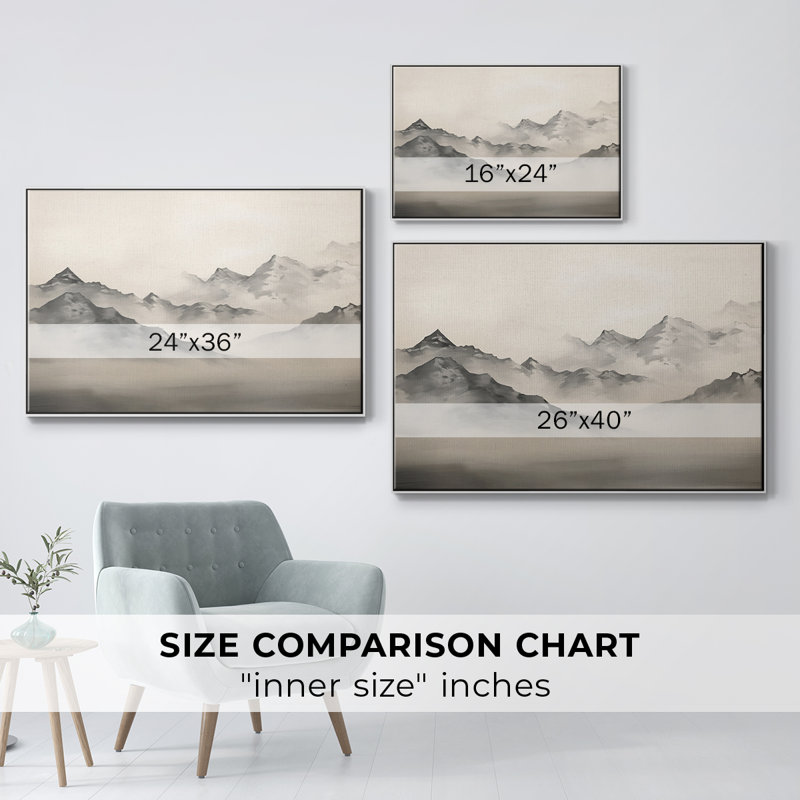 Paysage rétro - XVIII, H 17 po x l 25 po x P 2 po, Toile encadrée flottée blanche