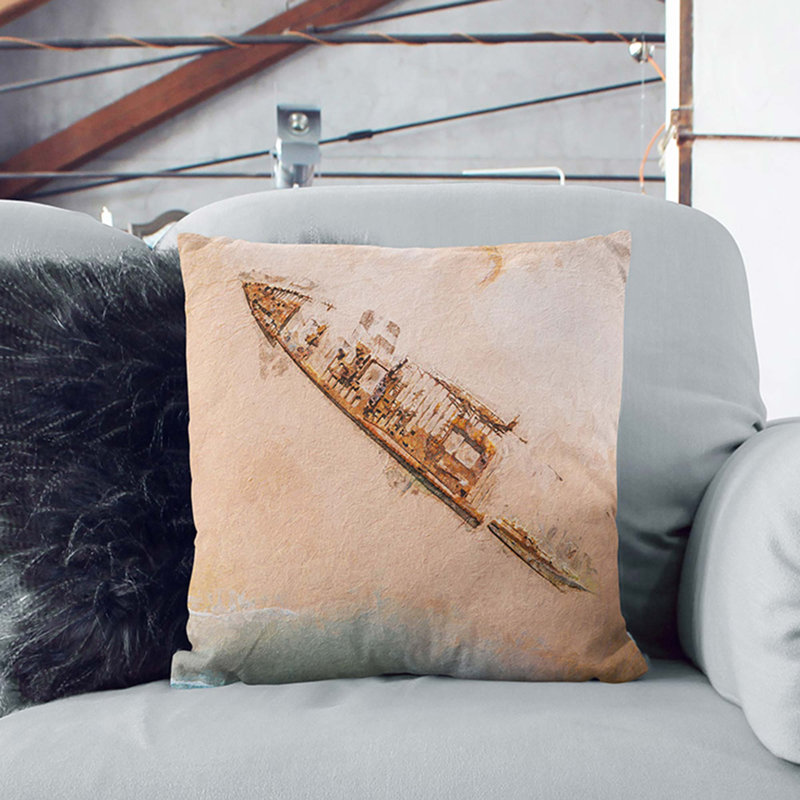 Square Throw Cushion, 40cm H x 40cm W x 15cm D, Black