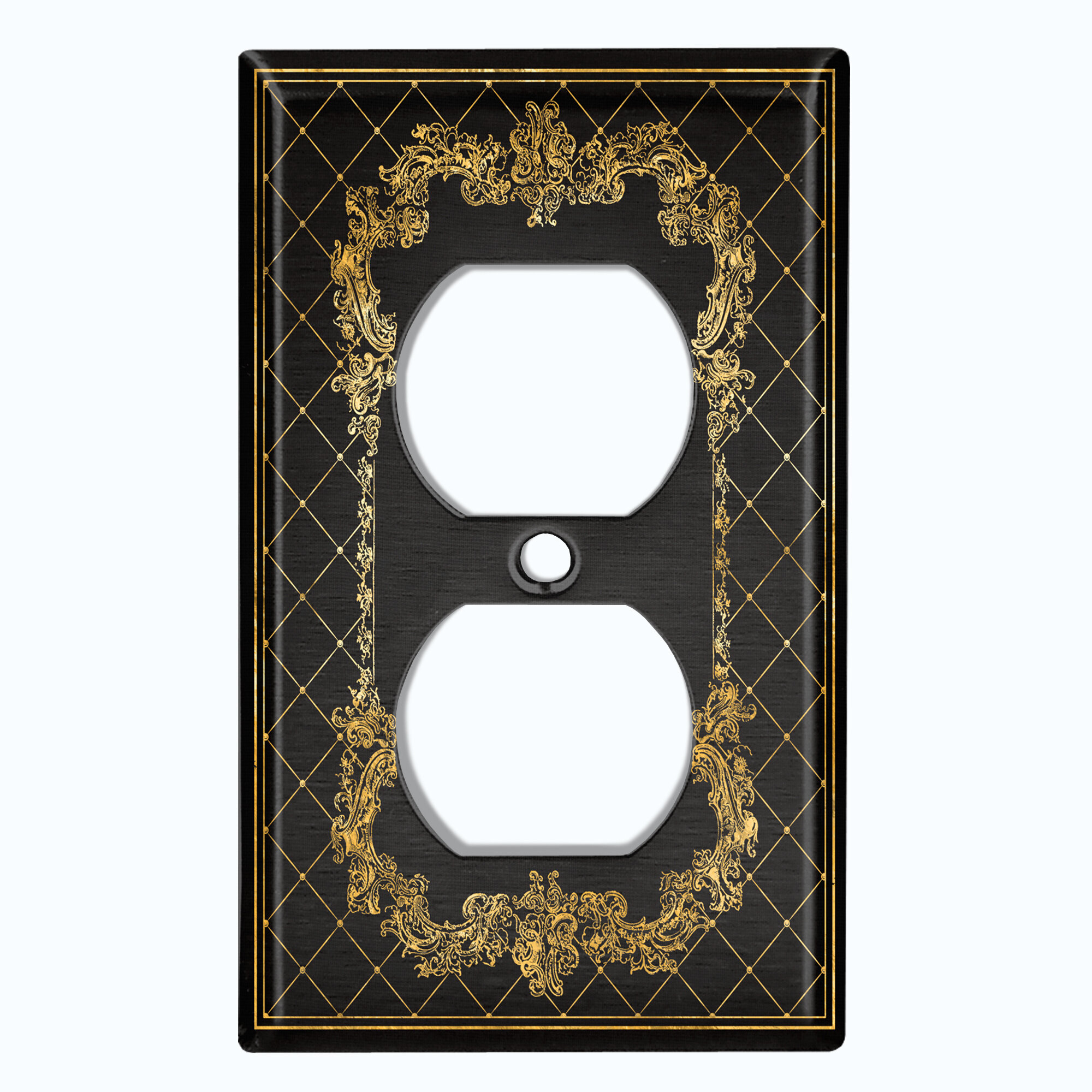 WorldAcc Patterned 1 - Gang Duplex Outlet Standard Wall Plate | Wayfair