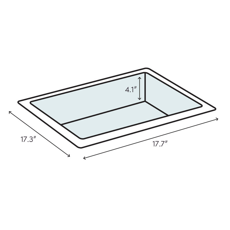Teorema White Ceramic Rectangular Bathroom Sink with Overflow