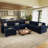 137.8" W U-Shaped Modular Sectional -600979499