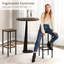 Ensemble de 4 tabourets de bar 26 "avec pieds et repose-pieds en métal-646680732