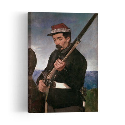 Sous-officier tenant son fusil - Affiche murale abstraite contemporaine
