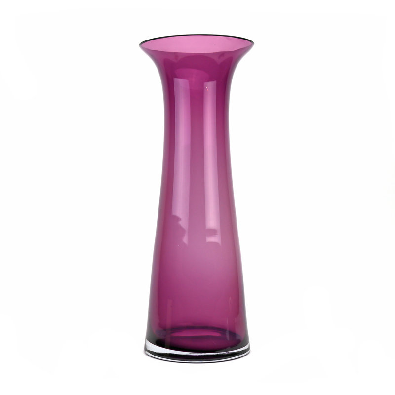 Vase de table en verre Madison, Violet, H 18 po x l 7 po x P 7 po