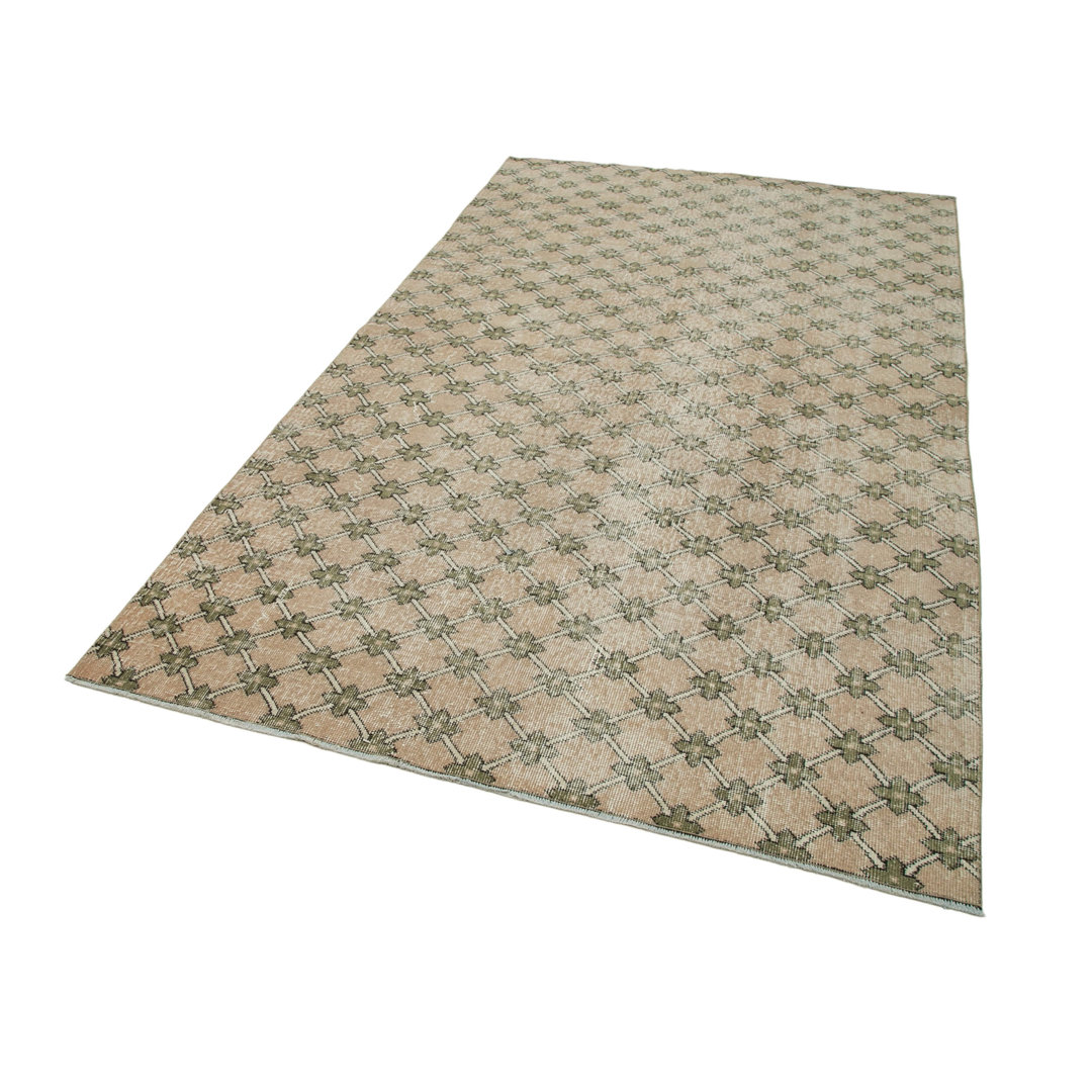 Checkered Kilim Beige Checkered Wool Handmade Area Rug
