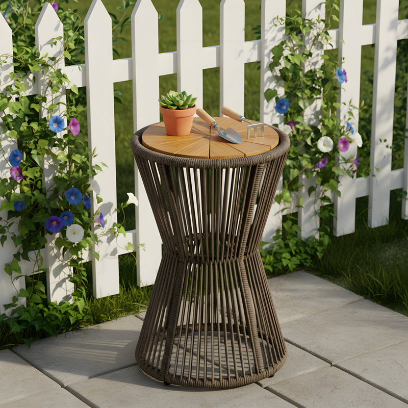 Table d'appoint d'extérieur, 9.92, Gris foncé