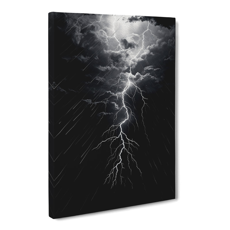Lightning Line - Wrapped Canvas Print, 50cm H x 35cm W x 3cm D