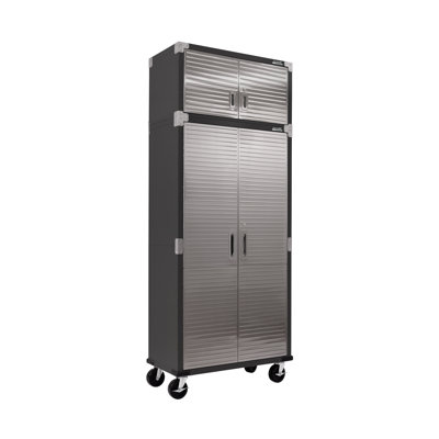Seville Classics UltraHD 2 Piece Stainless Steel Storage System, 90.5" H x 36" W x 18" D