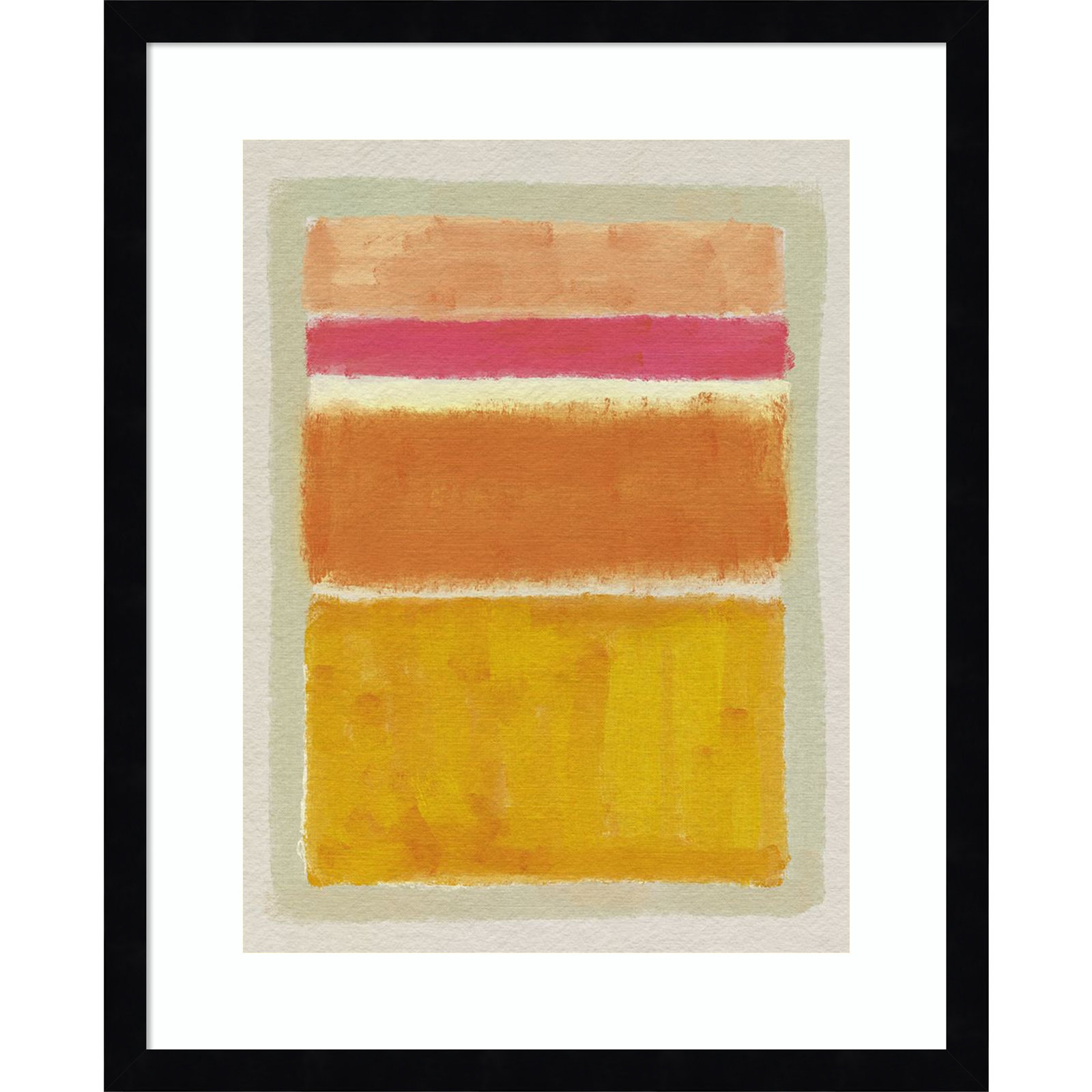 Rothko Inspired Tonescape by Victoria Barnes, Black, 21" H x 17" W x 1" D