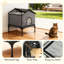 Maison d'extérieur pour chat, imperméable et isolée avec base surélevée, gris