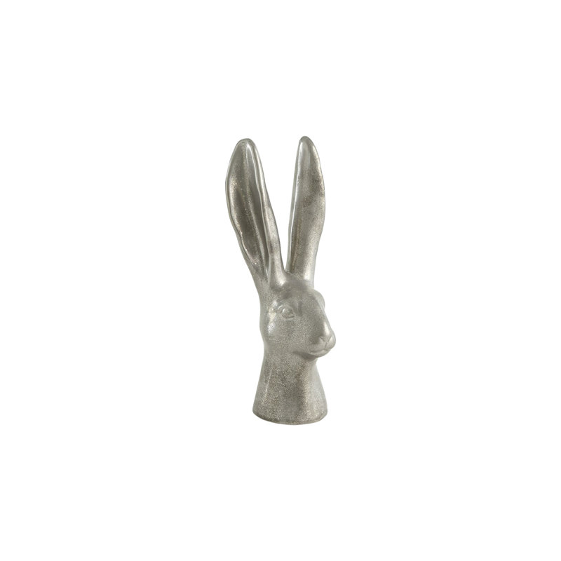 Rabbit Figurine, 16.25" H x 6.25" W x 6.25" D, Matte Gold