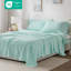Ensemble de draps luxueux de couleur turquoise, doux et respirant pour un confort et une durabilité ultimes.-120903117