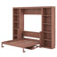 Lit escamotable compact avec bureau et tablettes de rangement-131344251