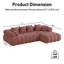 Canapé modulaire surdimensionné en L de 111 po-1868579904