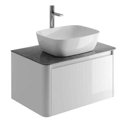 750cm Single Bathroom Vanity Base Only in White