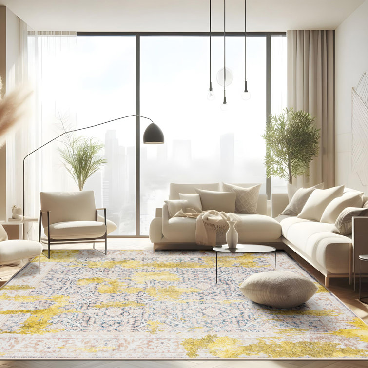 Large Abstract Rugs Living Room Rug Washable Bedroom Rug Non-Slip Colorful Vintage Accent Floor Carpet For Home Decor