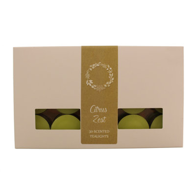 Citrus Scented Unscented Flameless Tealight Candle