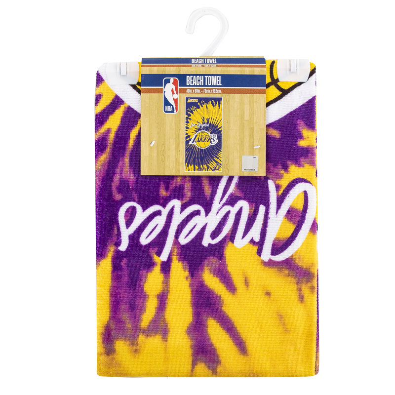 Psychedelic Beach Towel, NBA Lakers
