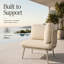 Modular Sectionals Chair, Rustproof Metal Frame, Modern Rope Patio Seat