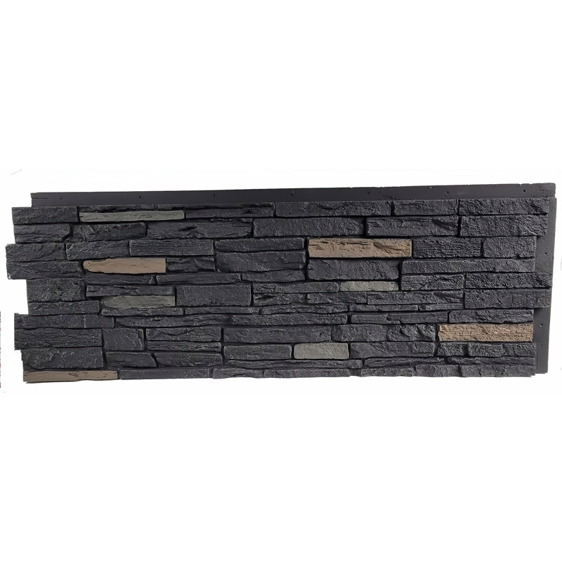 Slatestone Panel Large - Faux Stone 15.5 In. X 43 In X 1.75 In. (Single Piece), Brunswick Brown