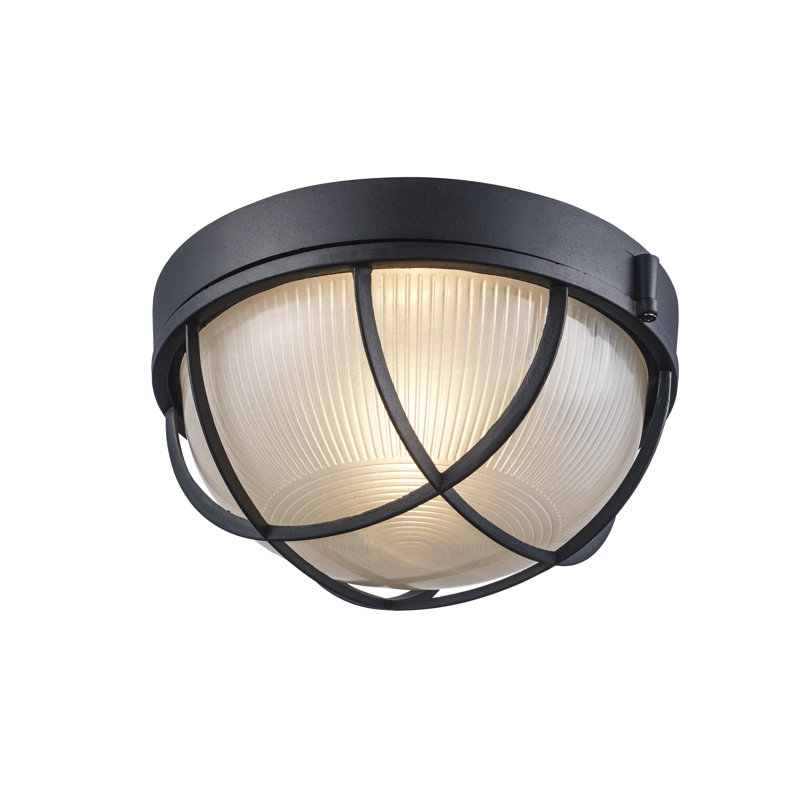 Luminaire à cloison d'extérieur Mindi, Noir, H 10 po x l 10 po