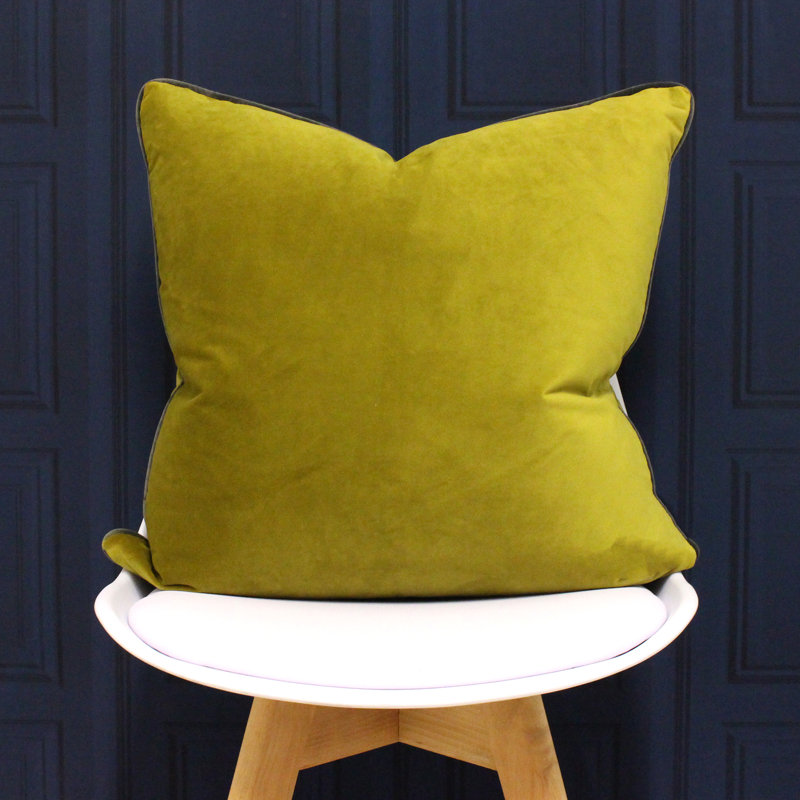 Square Cushion, Moss/Charcoal, Pillow Cover Only - No Insert