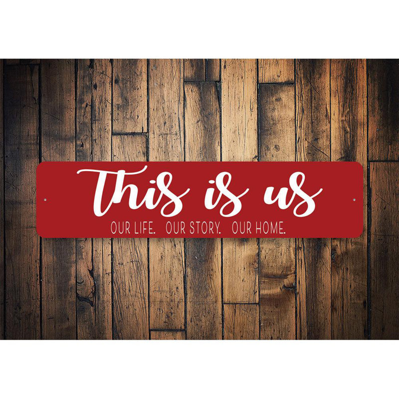 Plaque en aluminium This Is Us Home, H 6 po x l 24 po x P 0,06 po