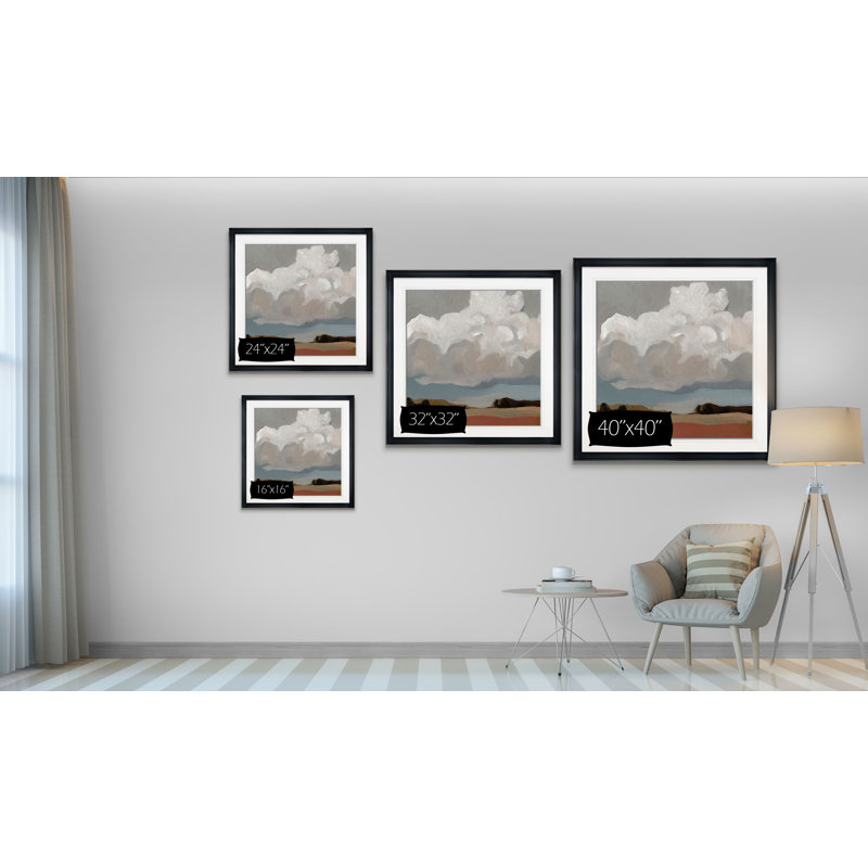 «Cloud formation I» par Emma Sarvey - reproduction d'art encadrée, H 16 po x l 16 po x P 1,5 po, Cadre noir